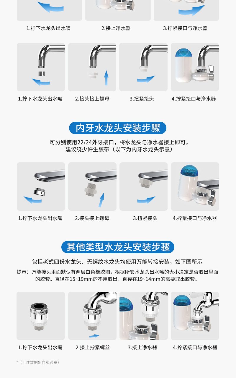 家用健康水龙头净水器